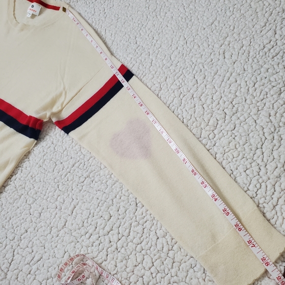 NWOT Sundry Stripes Heart Crewneck Sweater Wool-Cashmere Blend Size M - Picture 15 of 16